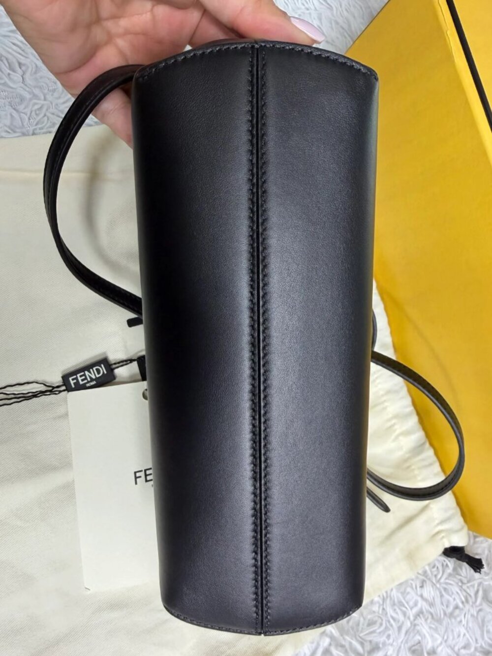 FENDI Shiny Nappa Small Fendi First in Black - Picture 5 of 9